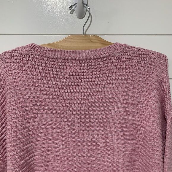 Joie | Sweater Pink Pullover Crewneck Button Detail- Size Large - Picture 7 of 9